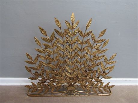 Gold Finished Metal/Wrought Iron Decorative Fireplace Screen