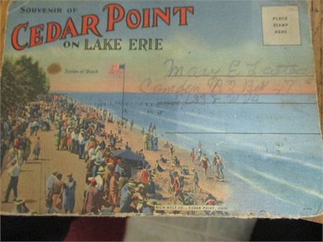 Rare Early Years Cedar Point Collectibles , Post cards, Vintage Salt & Pepper,
