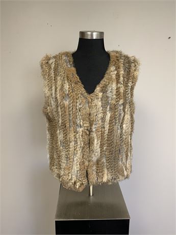 Rabbit Fur Knitted Vest