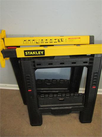 Stanley Adjustable Plastic Saw Horse, Set of Two