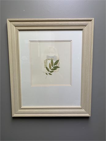 Transitional Design Online Auctions - Wall Art Framed Patton Leaf Collage