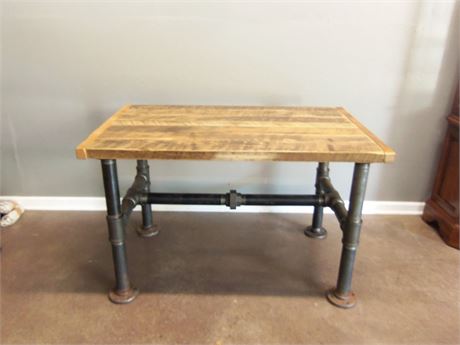Industrial Style Metal and Wood Table
