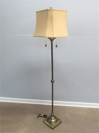 Satin Brass Finish Floor Lamp