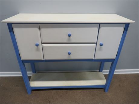 Hand Painted Credenza Cabinet