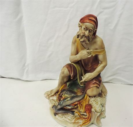 A. BORSATO Milano 'Fisherman' Figurine / Italy
