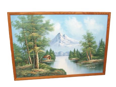 G. Whitman Landscape Painting - Oil on Board