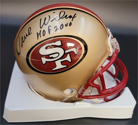 David Wilcox San Francisco 49ers Hand Signed Replica Mini Helmet