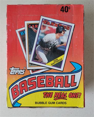1988 Topps Baseball Wax Box From a Fresh Untouched Case