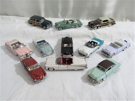 11 Franklin Mint Diecast Cars