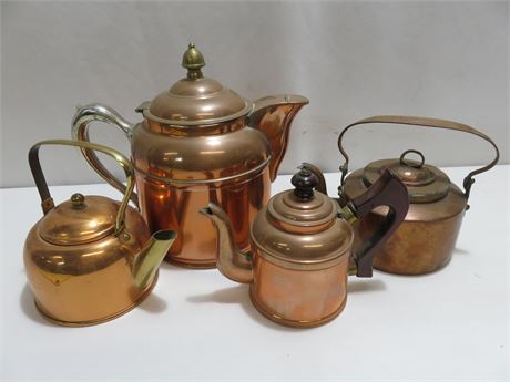 Copper Tea Kettle Lot