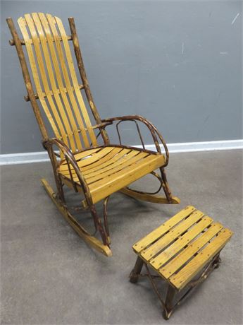 Bentwood Rocking Chair & Footstool