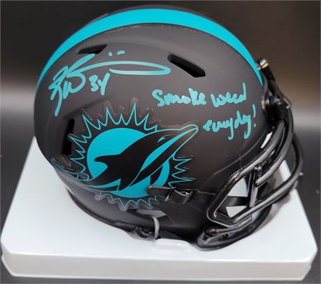 Ricky Williams JSA Authentic Autographed Miami Dolphins Matt Black Mini Helmet