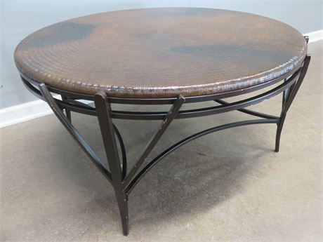 Faux Leather Top Coffee Table