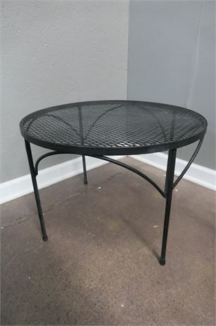 Wrought Iron Mesh Outdoor Side Table