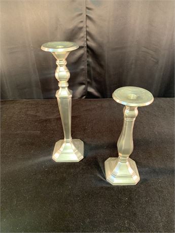 Pair of Pottery Barn Candleholders