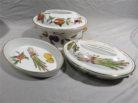 ROYAL WORCESTER "Evesham" Oven To Tableware Lot