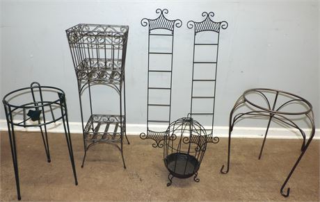 Metal Wall Hangings / Plant Stands / Birdcage