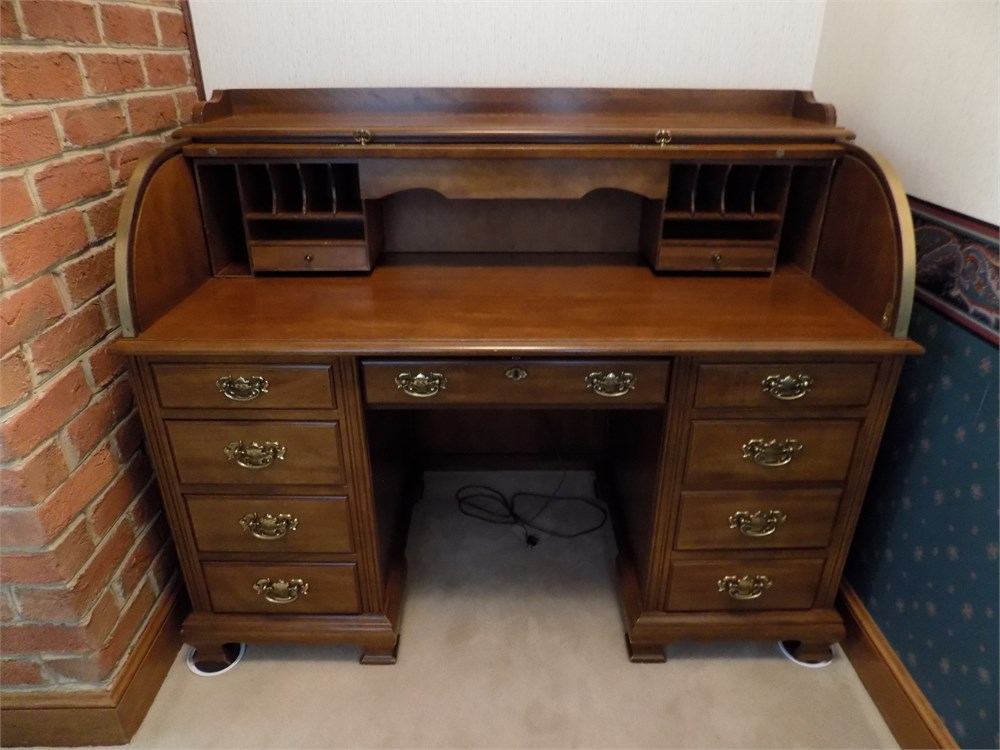 Transitional Design Online Auctions Jasper Roll Top Desk