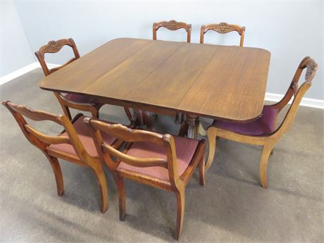 Duncan Phyfe Dining Table Set
