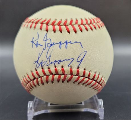 Ken Griffey Jr & Ken Griffey Sr Autographed Officially Licensed MLB Baseball