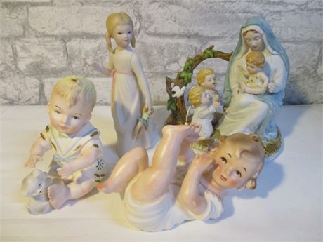 4 Piece Ceramic Religious Figurines
