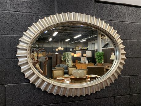 Oval Scalloped Mirror