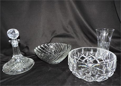 Decorative Crystal Bowls / Decanter /  Vase