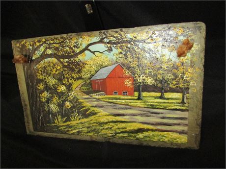 Antique Painting on Slate