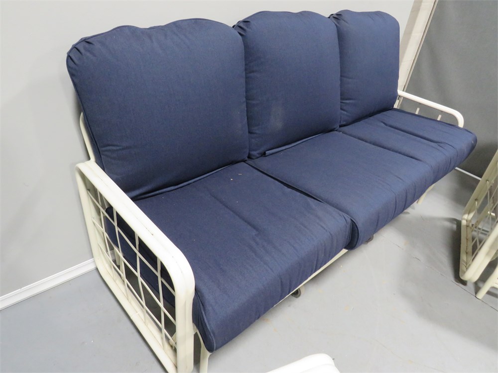 Transitional Design Online Auctions MidCentury Patio Glider Seating