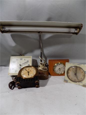 Electric Desk Clocks & Lamp