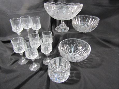 Glassware Collection, Waterford Bowl, Goblets and Glasses