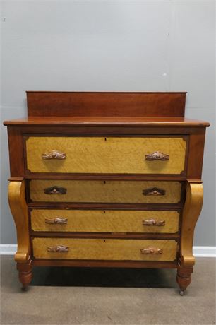Vintage Chest of Drawers (probably Solid Cherry) with Curly/"Bird'seye" Maple