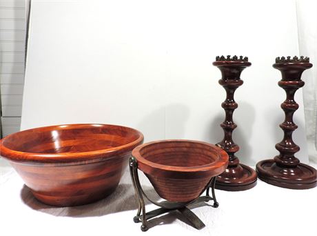 Wooden Bowls / Candle Holders
