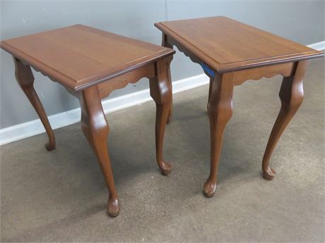 Queen Anne Cherry End Tables