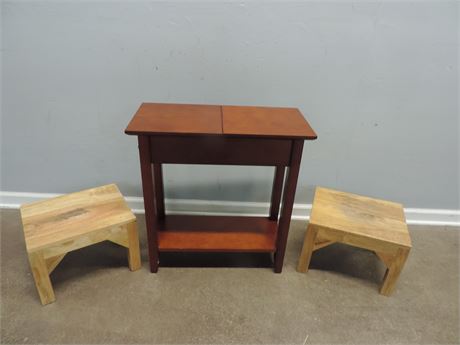 Storage Accent Table / Stools