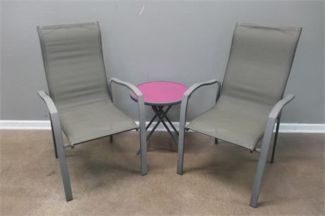 Folding Table / Patio Chair Pair