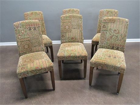 6 - Pier-1 Upholstered Dining Chairs