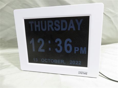 AMERICAN LIFETIME Digital Calendar Day Clock