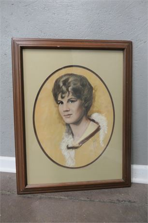 Portrait  of a Woman pencil signed by Jimi Frost