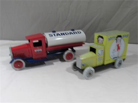2 Reproduction Toy Trucks
