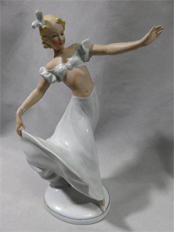 SCHAUBACH KUNST Art Deco Porcelain Dancer Figurine
