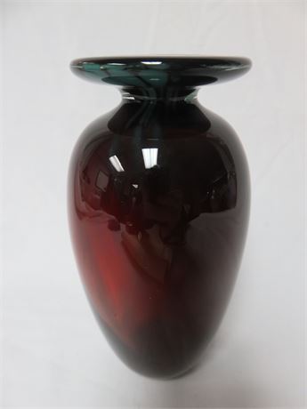 1979 CLARKE Studio Art Glass Signed Vase