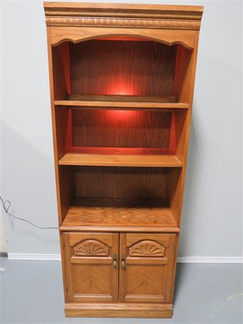 Oak Bookcase Cabinet