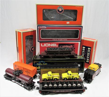 7 O-Scale Misc. Railcars - Mostly Lionel, some with Boxes