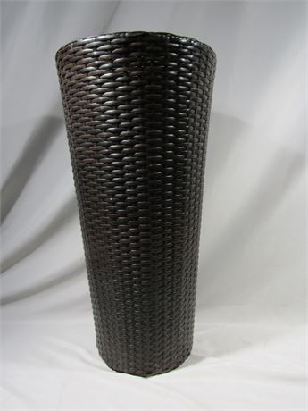 Plastic Brown Wicker Container