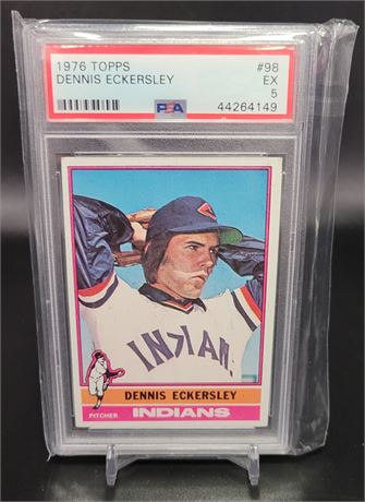 Dennis Eckersley Rookie Card Graded PSA 5 1976 Topps #98