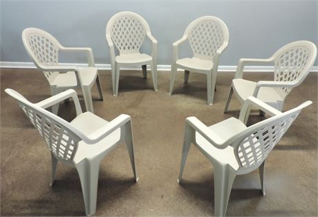 Set of Outdoor Stacking Chairs