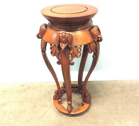 Asian Style Solid Wood Pedestal Stand