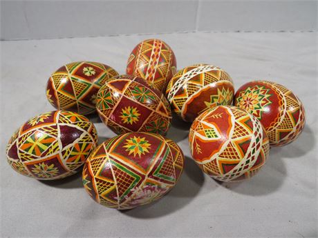 Ukranian Wooden Easter Egg Set