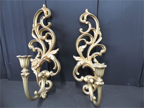 Pair of Vintage SYROCO Wall sconce Candle Holders